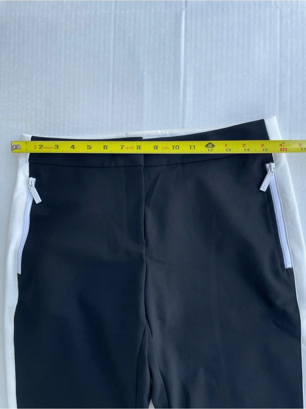Lafayette 148 New York Black Trousers with White Side Stripe